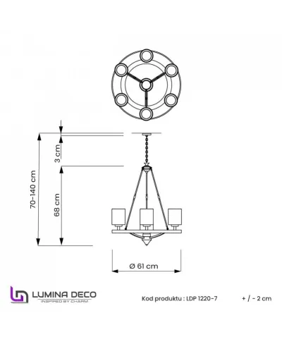 Lampa wisząca - Loft Chromowana Santini W7