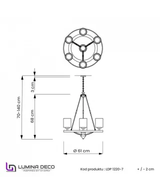 Lampa wisząca - Loft Chromowana Santini W7
