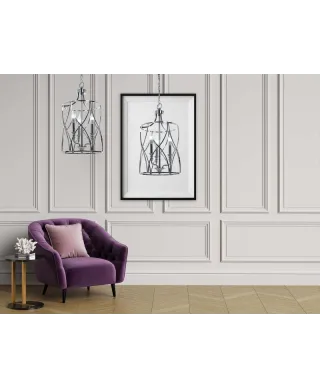 Lampa wisząca - Sufitowa Chromowana Elmont W3