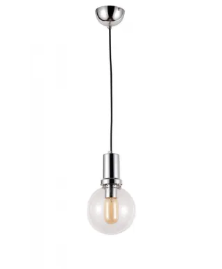 Lampa wisząca - Chrom - Przezroczysta - Dorito D15