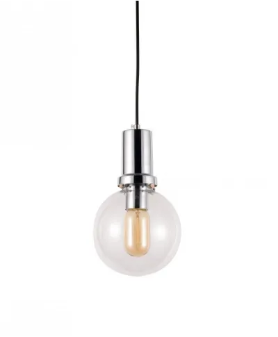 Lampa wisząca - Chrom - Przezroczysta - Dorito D15