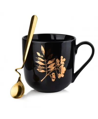 Kubek - Porcelanowy - Czarny - Lola - 550ml