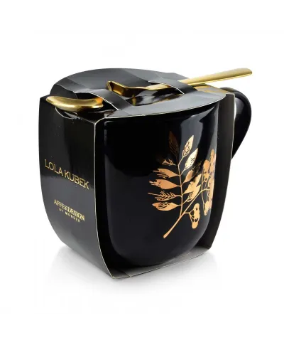 Kubek - Porcelanowy - Czarny - Lola - 550ml