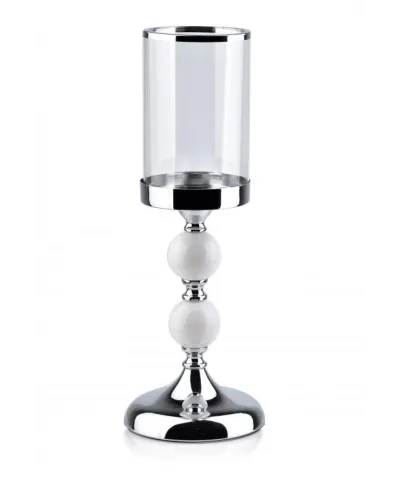 Świecznik - Lampion, szklany - Duży - Chantal SR - 13x37cm