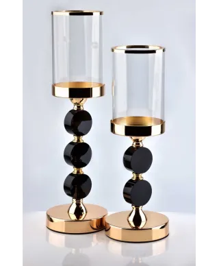 Świecznik - Lampion, szklany Chantal - 12x34cm