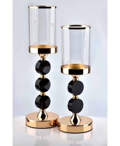 Świecznik - Lampion, szklany Chantal - 12x41cm