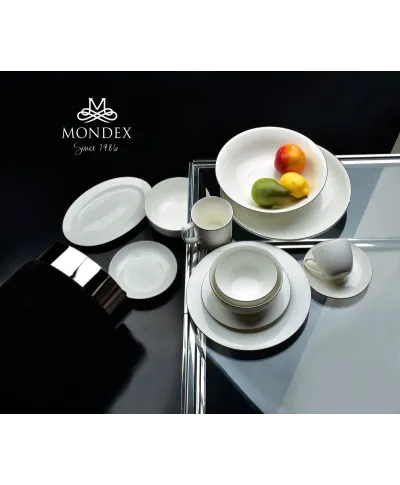 Talerz obiadowy płaski - Siimple Biały - 26,5cm