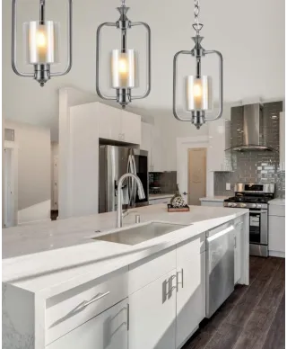 Lampa wisząca chromowana - Loft Altanta W1