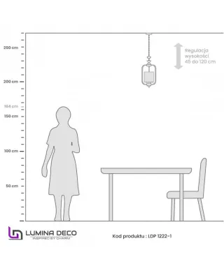 Lampa wisząca chromowana - Loft Altanta W1