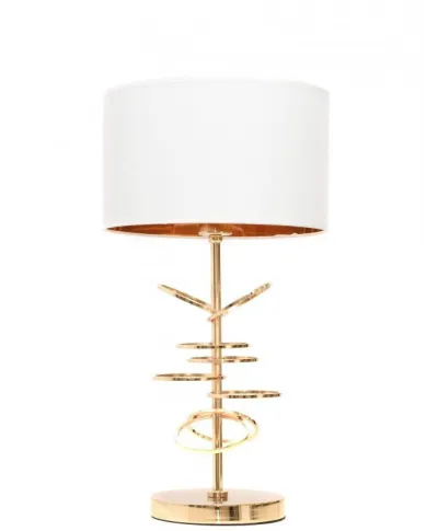 Lampa nocna - Biało złota - Glamour Milari - 56cm