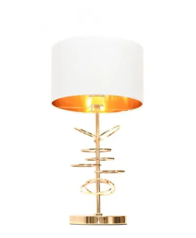 Lampa nocna - Biało złota - Glamour Milari - 56cm