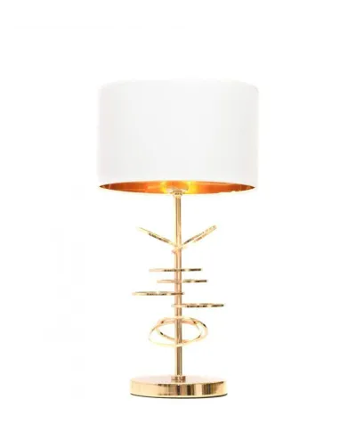 Lampa nocna - Biało złota - Glamour Milari - 56cm