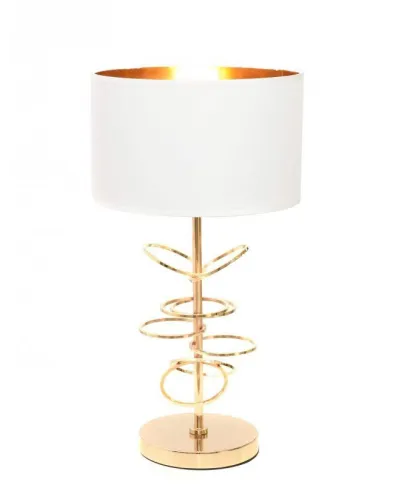 Lampa nocna - Biało złota - Glamour Milari - 56cm