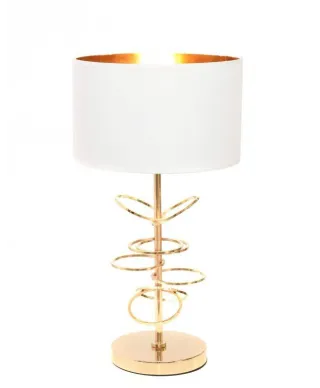 Lampa nocna - Biało złota - Glamour Milari - 56cm