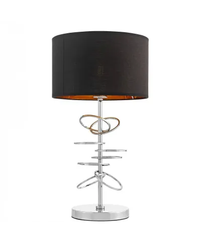 Lampka nocna Czarny Chrom - Lampa stołowa Milari