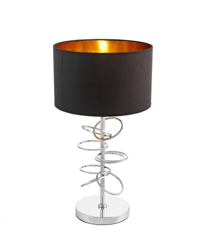 Lampka nocna Czarny Chrom - Lampa stołowa Milari