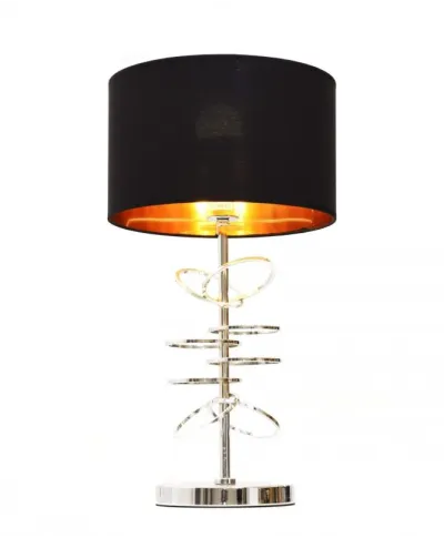 Lampka nocna Czarny Chrom - Lampa stołowa Milari