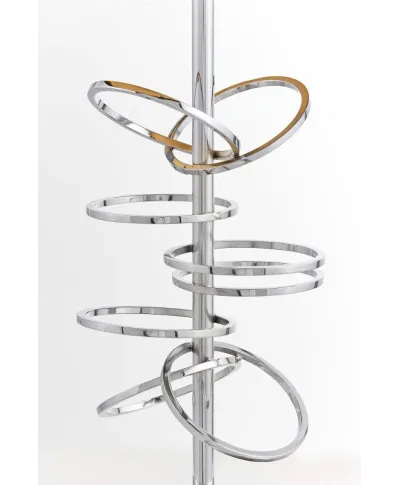 Lampa stołowa Glamour - Lampka nocna Biało chromowana Milari