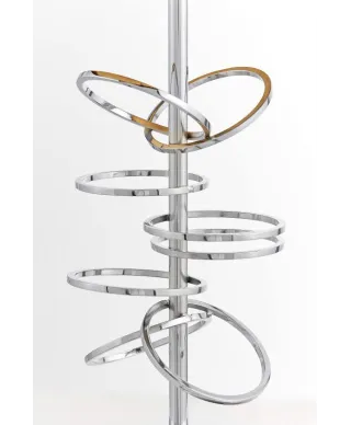 Lampa stołowa Glamour - Lampka nocna Biało chromowana Milari