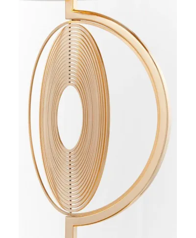 Lampka nocna Glamour Biało złota - Lampa stołowa Monteroni