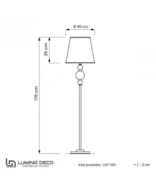 Lampa podłogowa - Stojąca - Czarna - Mureno
