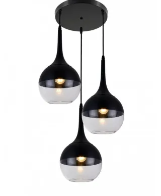 Lampa wisząca - Potrójna - Czarna - Frudo W3