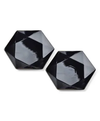 Komplet talerzy płaskie 32x28cm - RALPH BLACK