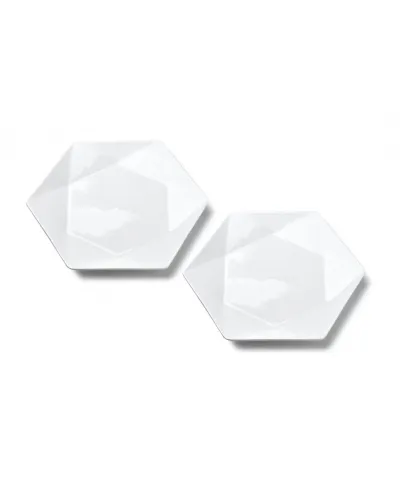 Komplet talerzy - deserowe płaskie 24x21cm - RALPH WHITE