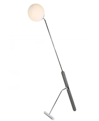 Lampa podłogowa - Stojąca - Chrom 145cm - Granino W1