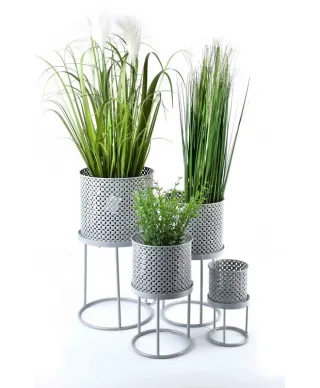 SWEN Kpl.4 osłonek na stojaku śr.25xH46 śr.18,5xH37,5/śr.17xH30,5/śr.11,5xH22cm