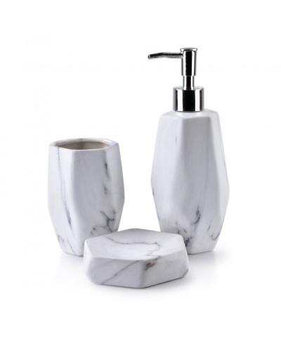 Komplet łazienkowy ceramiczny - Odette marmur