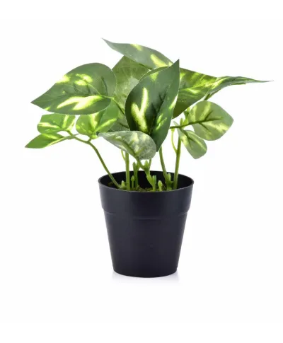 Kwiaty sztuczne w doniczce - Liście - 15cm