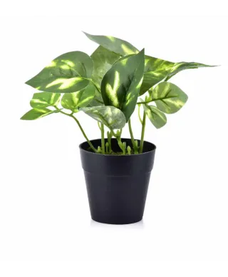 Kwiaty sztuczne w doniczce - Liście - 15cm