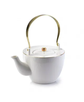 Dzbanek porcelanowy - Biały - GRACE - 870ml