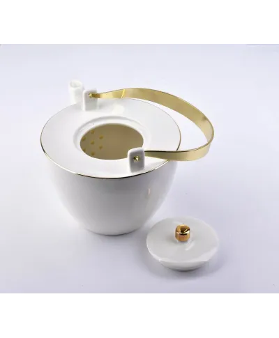 Dzbanek porcelanowy - Biały - GRACE - 870ml