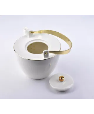 Dzbanek porcelanowy - Biały - GRACE - 870ml