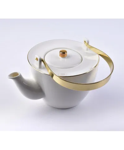 Dzbanek porcelanowy - Biały - GRACE - 870ml