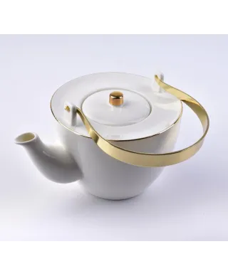 Dzbanek porcelanowy - Biały - GRACE - 870ml