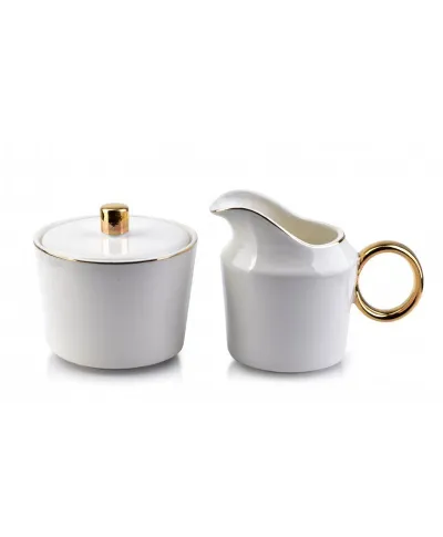 Cukiernica z mlecznikiem - Grace - Porcelana Biała