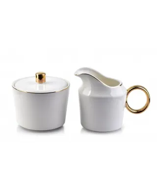Cukiernica z mlecznikiem - Grace - Porcelana Biała