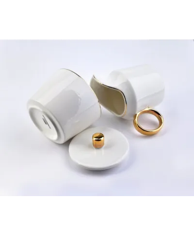 Cukiernica z mlecznikiem - Grace - Porcelana Biała