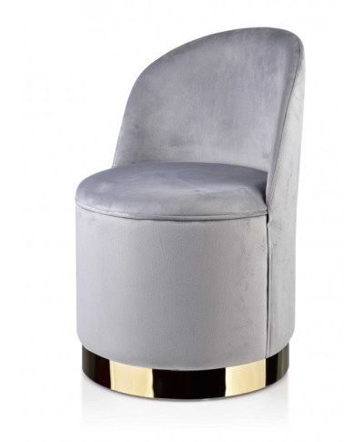 Fotel srebrny - Enzo - 73x53x49cm