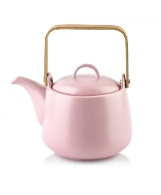 Dzbanek porcelanowy - różowy - Happy - 1.1L