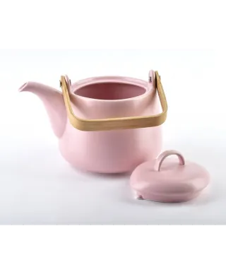 Dzbanek porcelanowy - różowy - Happy - 1.1L