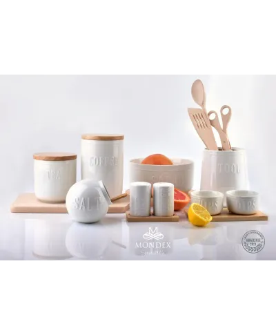 Pojemnik na przybory kuchenne - Porcelana - Modern Life - 12x14cm