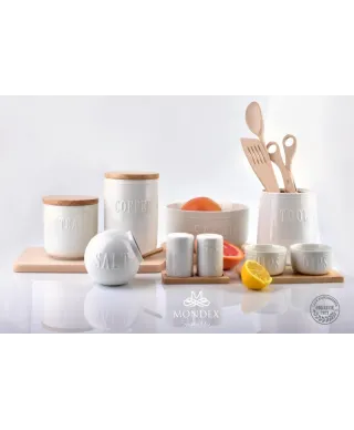 Pojemnik na przybory kuchenne - Porcelana - Modern Life - 12x14cm