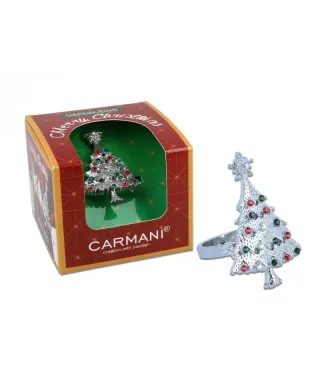 Obrączka na serwetkę - Srebrna Choinka