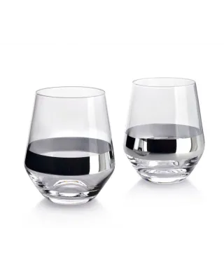 MIRELLA SILVER KPL. 2 SZKLANEK 450ml    7.5x6xh9cm