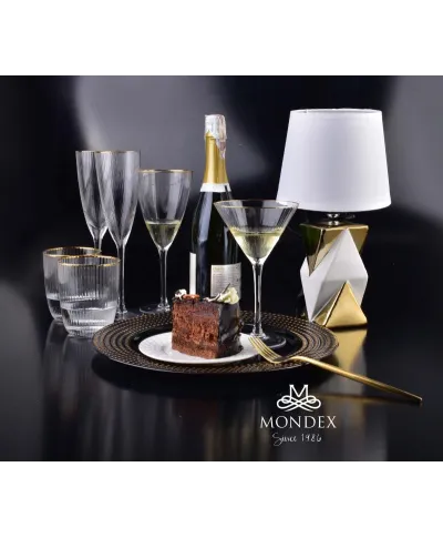 Komplet kieliszków do wina 420ml - Mada Gold