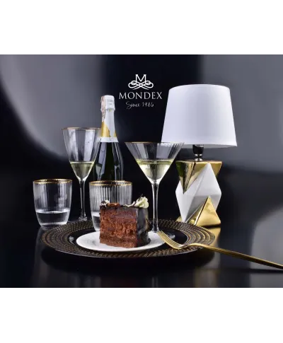 Komplet kieliszków do martini 300ml - Mada Gold